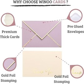 High-end Thank You Cards with Envelopes